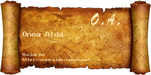 Onea Alda névjegykártya